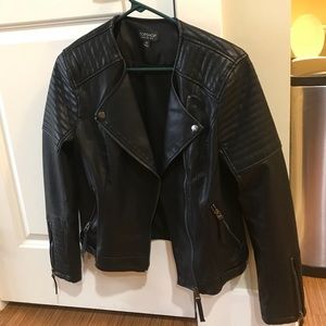 Top shop Luna Faux Leather Jacket. NEVER WORN
